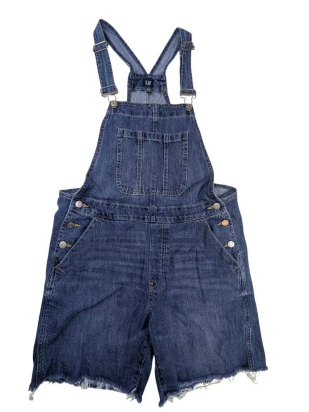 GAP FACTORY denim short overall cut off hem (XL)